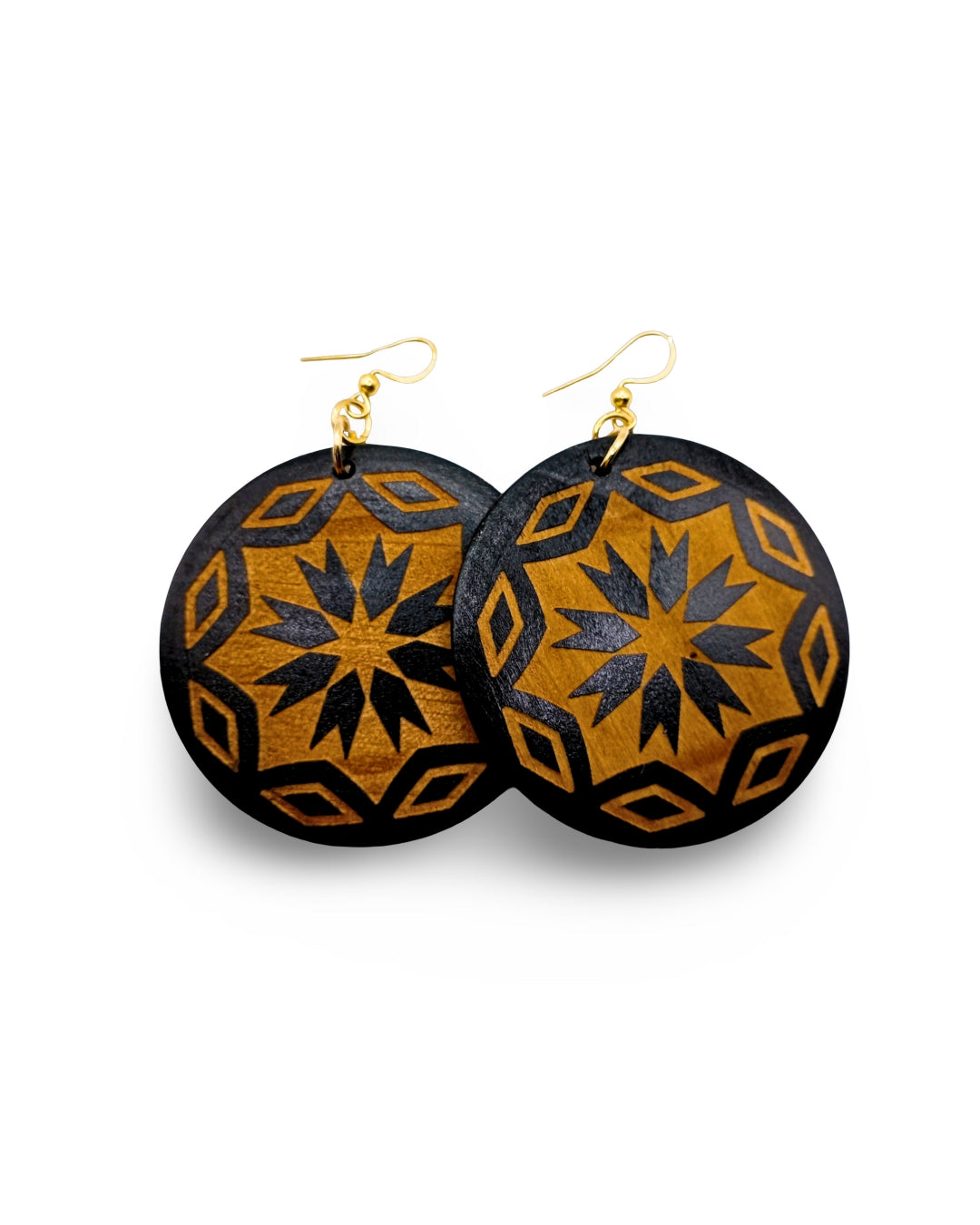 Adinkra Engraved Earrings