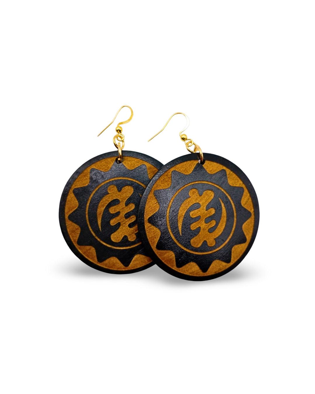Adinkra Engraved Earrings