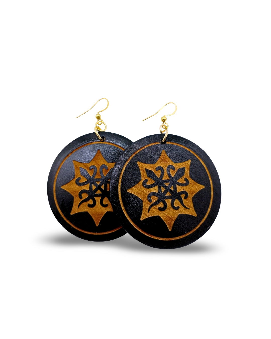 Adinkra Engraved Earrings
