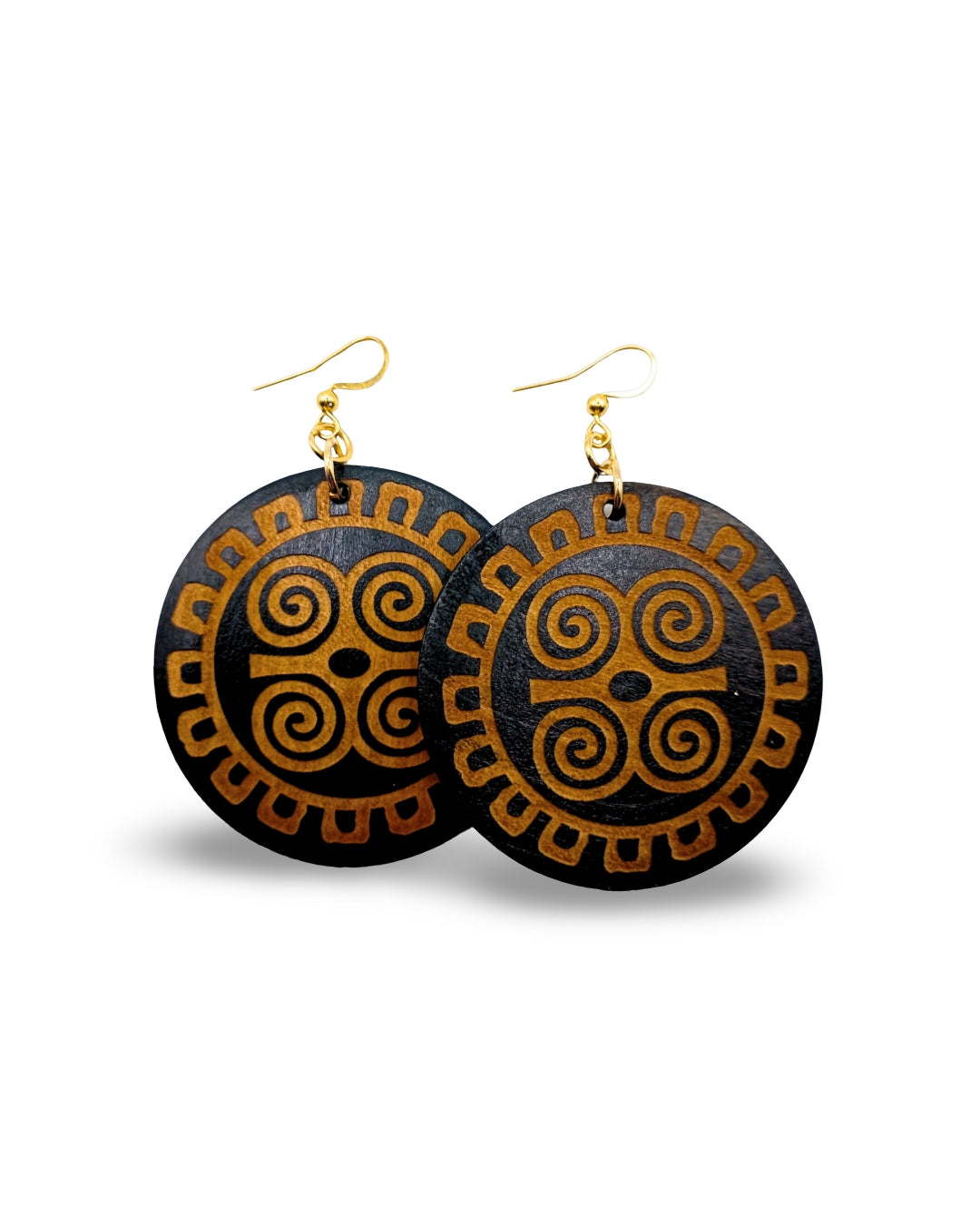 Adinkra Engraved Earrings