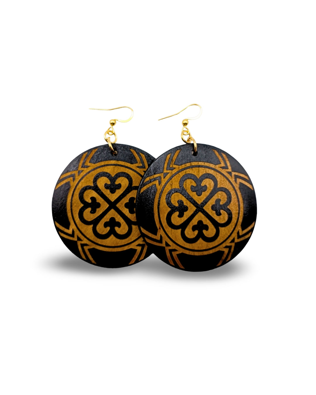 Adinkra Engraved Earrings