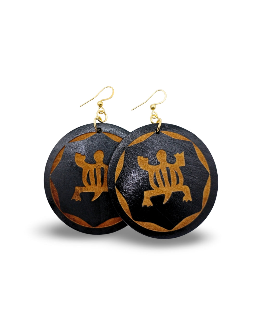 Adinkra Engraved Earrings