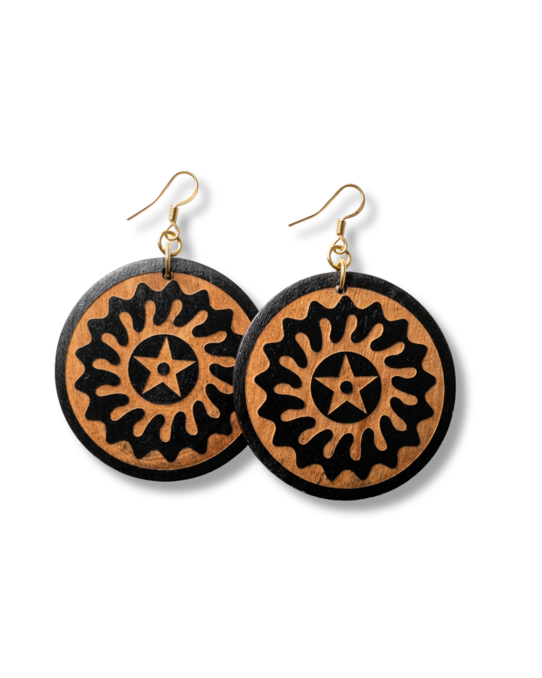 Personal Transformation - Adinkra Engraved Earrings