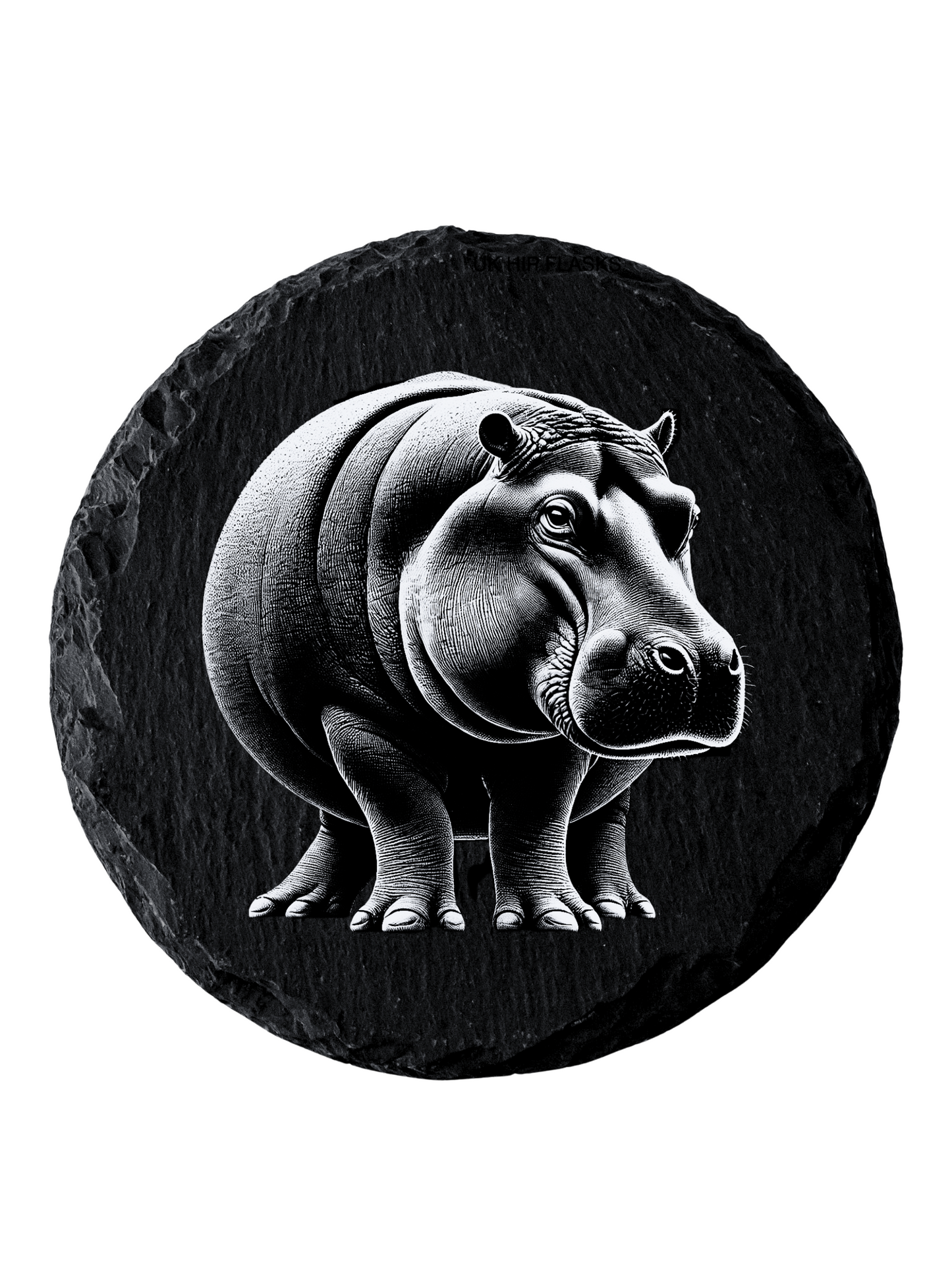 Slate Engraving - Hippo