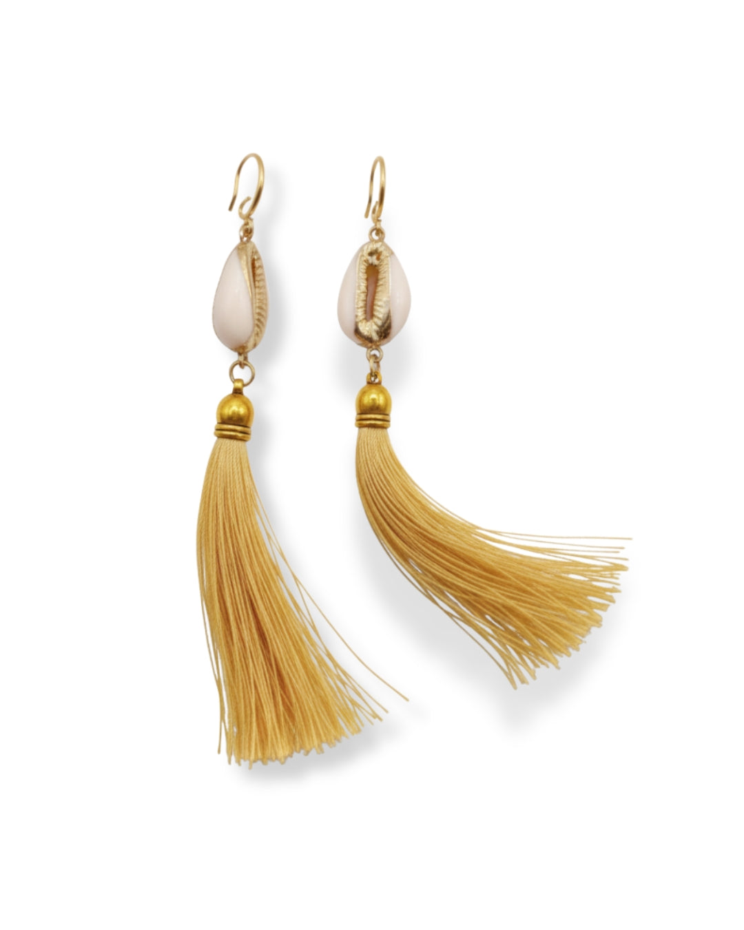 Cowrie Tassel Earrings