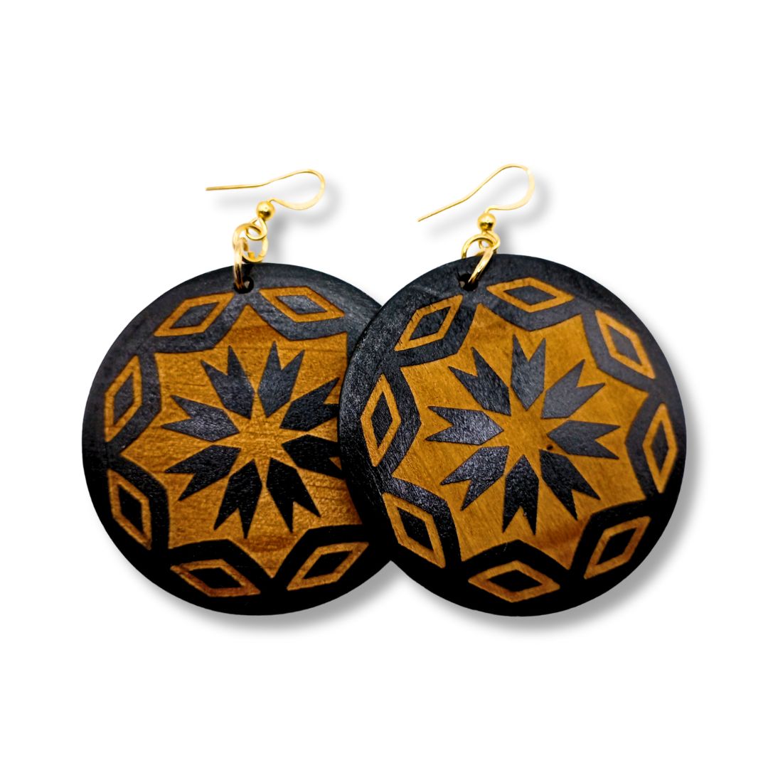 Guardian - Engraved Earrings