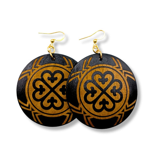 Divine Presence and Protection - Engraved Earrings